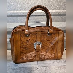 Vintage Force Ten  Tan Leather Women's Bag